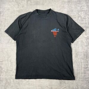 Stussy Shirt Mens Large Black Vintage 90s Old Skool Flavor Distressed Graphic